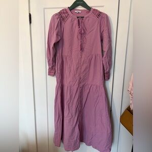 SUNCOO Mauve Long-Sleeve Dress